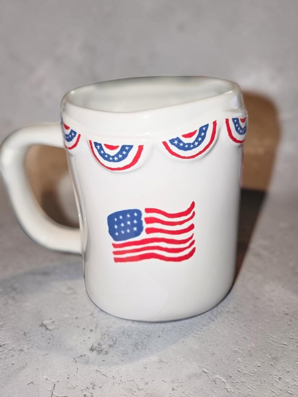 Betsey Johnson 'USA' Baseball Cap Drop Earrings & Rae Dunn Dbl Sided Mug, NWT - Picture 6 of 7